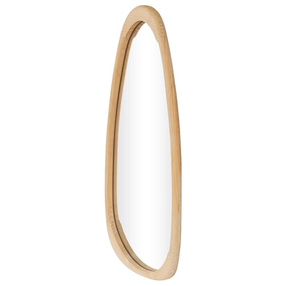 Maple and Jade 42&quot; Wood Oval Wall Mirror in Brown, , large