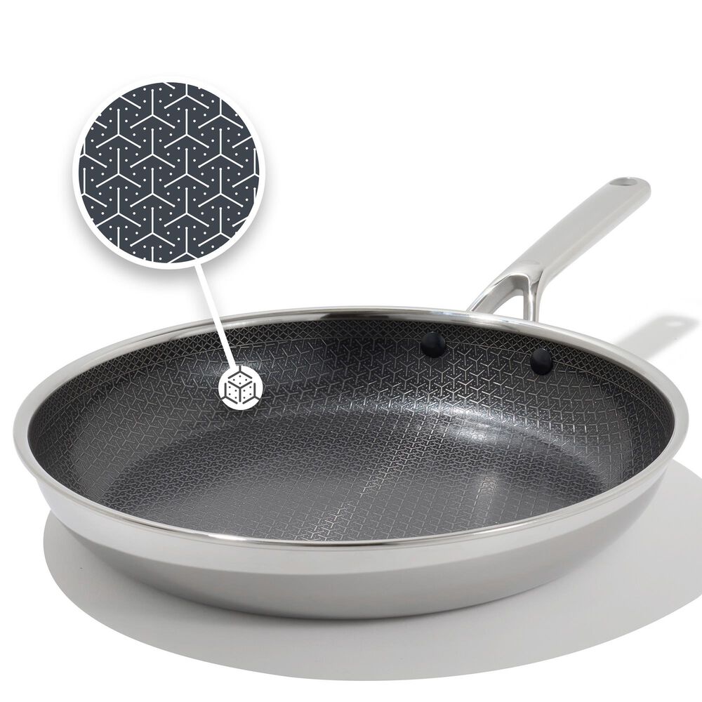 Green Pan Trident Hybrid 12" Nonstick Open Frypan in Stainless Steel, , large