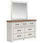 Ashley Savonport 5 Piece King Storage Bedroom Set in White and Brown, , large