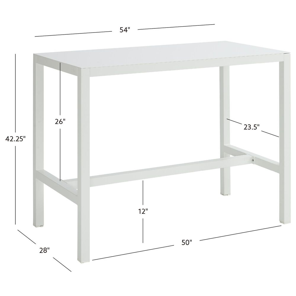 Linon Home Decor Holland 54" Outdoor Dining Table in White, , large