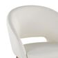 LumiSource Renee Arm Chair with White Faux Leather Cushion in Gold (Set of 2), , large