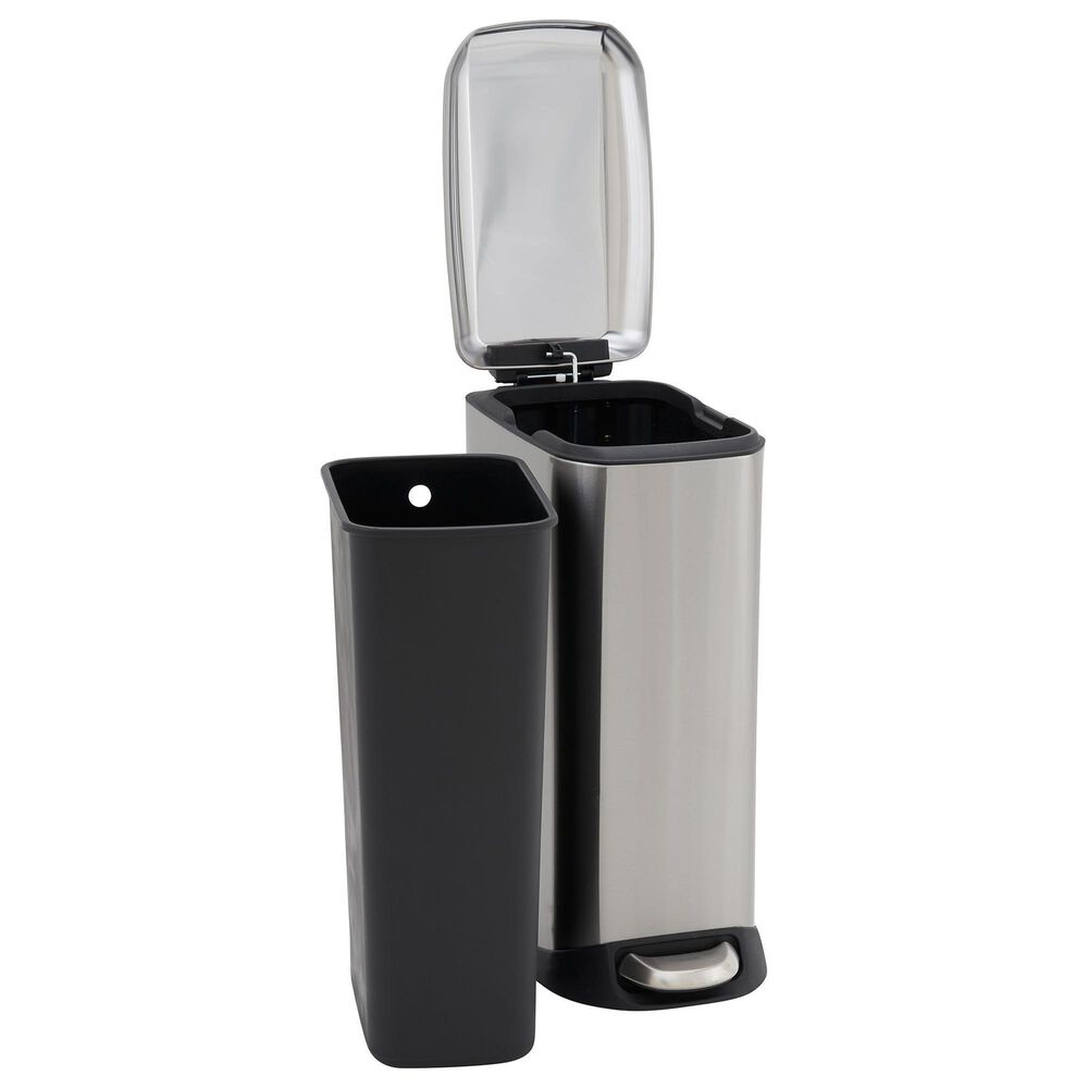 Household Essentials 20L Slim Trash Can in Gray, , large