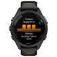 Garmin Forerunner 265S Smartwatch 42mm Black Bezel Case with Black and Amp Yellow Silicone Band, , large