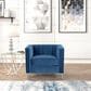 Morden Fort Channel Tufted Chair in Blue Velvet, , large