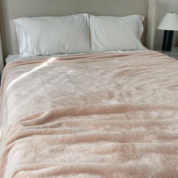 Peking Handicraft King Plush Blanket in Pink, , large