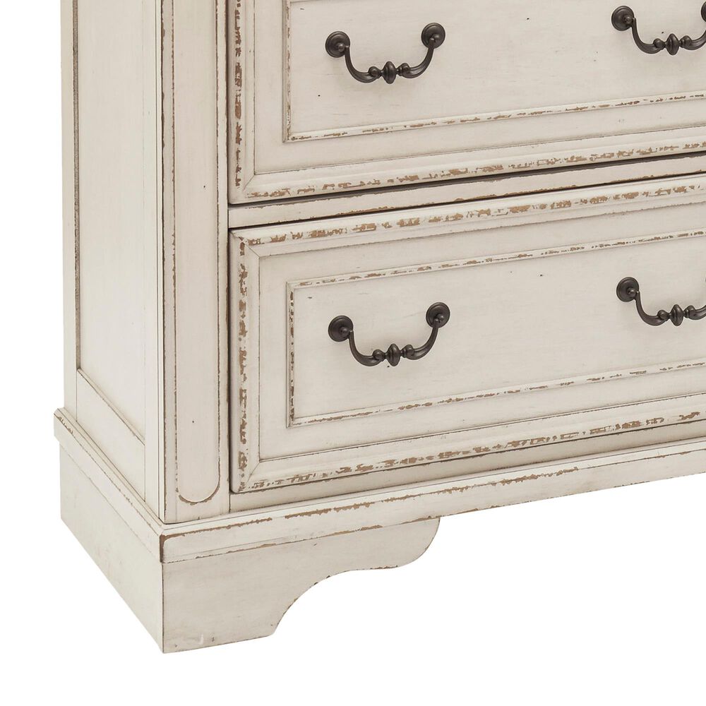 Ashley Realyn 4-Piece King Panel Bedroom Set in Chipped White, , large