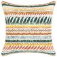 Classic Home Cetara 22" Square Throw Pillow in Blue and Multicolor, , large