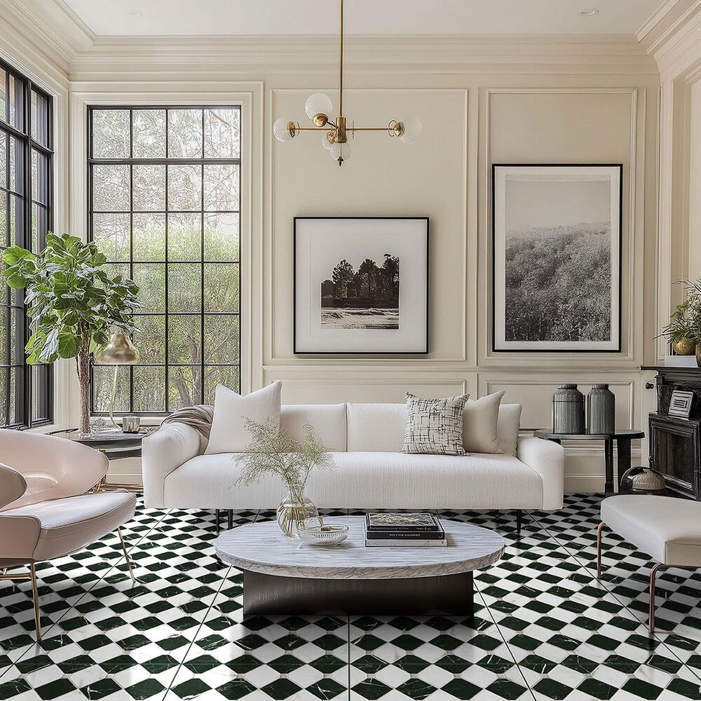 MS International Casa Tuxedo 17" x 17" Porcelain Tile, , large