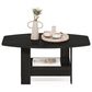 HOMLUX 2-Tier Oval Coffee Table in Espresso, , large