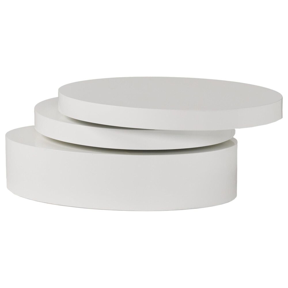 Noble House Alan Coffee Table in White, , large