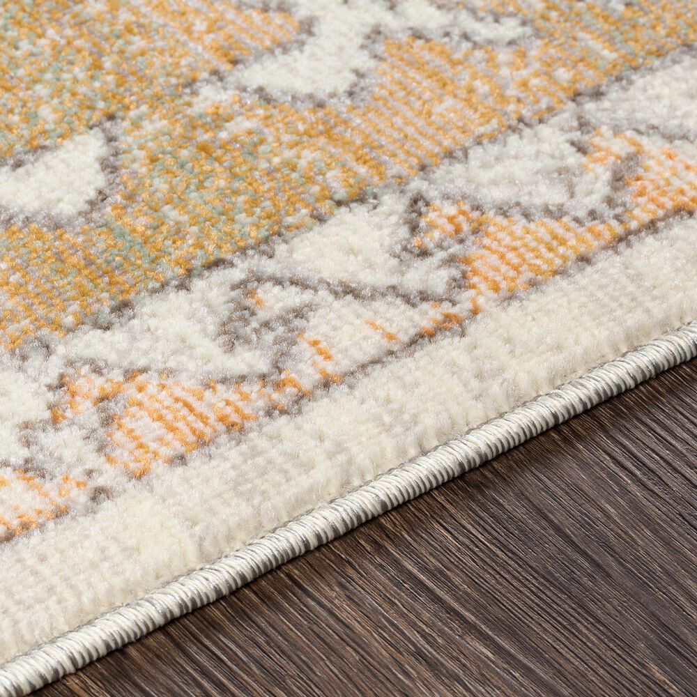 Surya Bodrum BDM-2313 7&#39;10&quot; x 10&#39; Ivory, Saffron, Gray, Aqua, Camel and Coral Area Rug, , large
