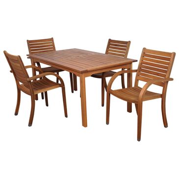 Amazonia Arizona and Catalina 7-Piece Rectangular Patio Dining Set in Brown, , large