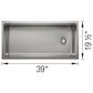 Blanco Inteos 39" Undermount Single Bowl Kitchen Sink in Satin Polish, , large