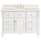 James Martin Vanities Lorelai 48" Single Vanity in Bright White with 3 cm Eternal Marfil Quartz Top, , large