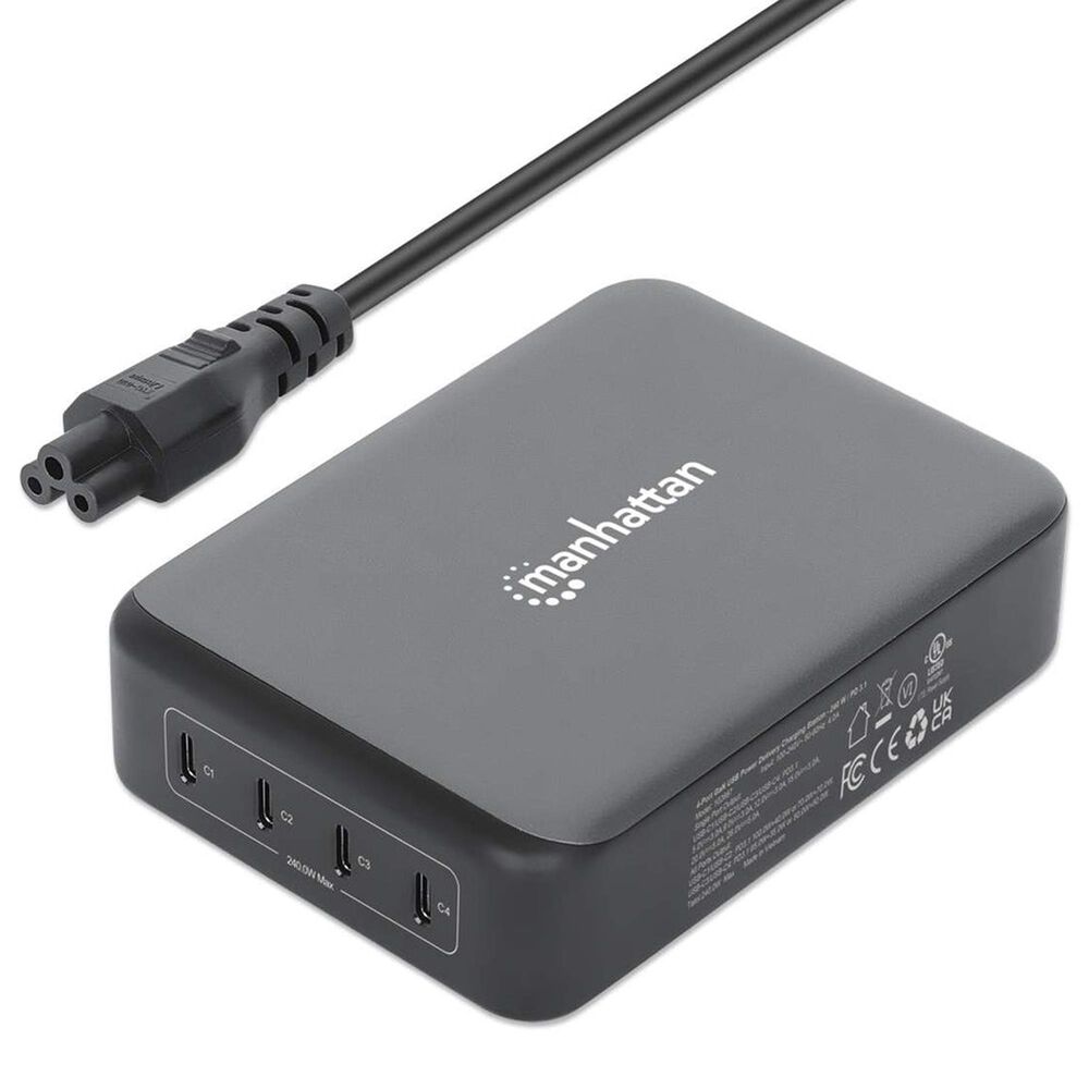 Manhattan 4-Port GaN USB Power Delivery Charging Station in Black, , large