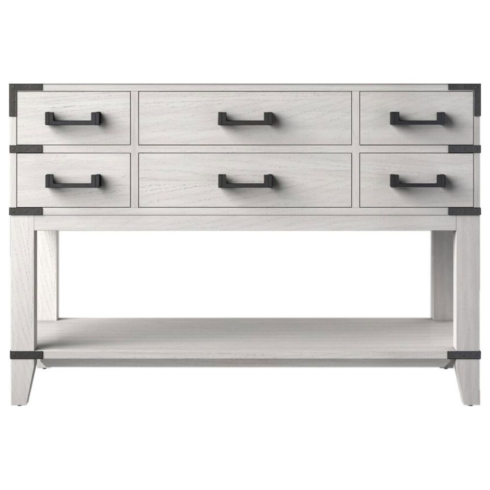 Lexora Home Norwalk 48&quot; Single Bathroom Vanity in White Oak with White Cultured Marble Top and Rectangular Sink, , large