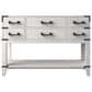 Lexora Home Norwalk 48" Single Bathroom Vanity in White Oak with White Cultured Marble Top and Rectangular Sink, , large