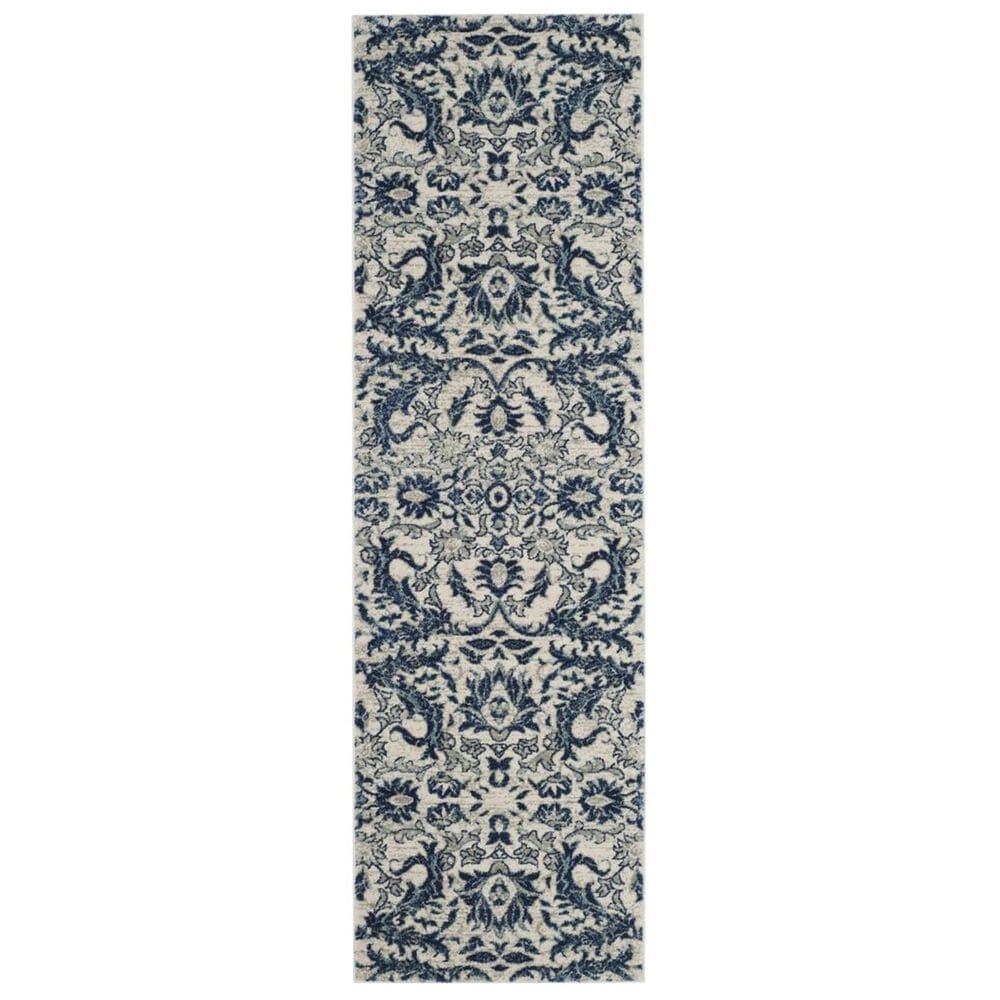 Safavieh Evoke EVK238C 2&#39;2&quot; x 9&#39; Ivory and Blue Runner, , large