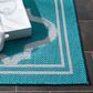 Safavieh Bermuda 5"3" x 7"6" Aqua and Grey Indoor/Outdoor Area Performance Rug, , large