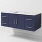 Lexora Home Geneva 48" Single Bathroom Vanity in Navy Blue with 2 cm White Carrara Marble Top and Rectangular Sink, , large