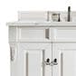 James Martin Vanities Brookfield 48" Single Bathroom Vanity in Bright White with 3 cm Ethereal Noctis Quartz Top and Rectangle Sink, , large