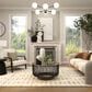 Maple and Jade Open Frame Wire Coffee Table in Black and Silver, , large