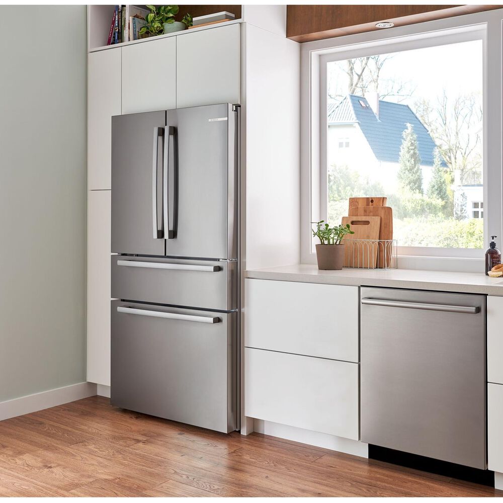 Bosch 36&quot; French 4-Door with 3 Freezer Drawers Refrigerator in Stainless Steel, , large