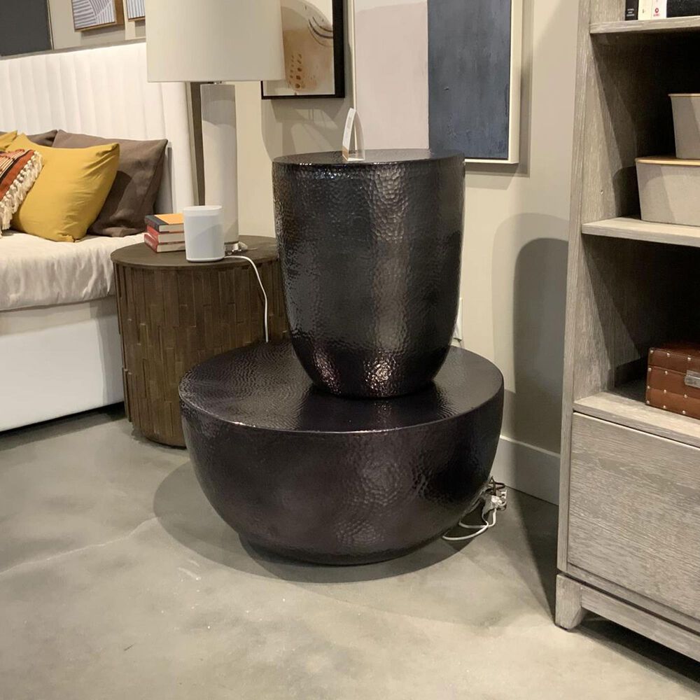 Shannon Hills Brixen Round Side Table in Ebony Silver, , large