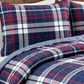 Triangle Home Fashions Grayson Farmhouse 3-Piece Full/Queen Quilt Set in Navy and Red, , large