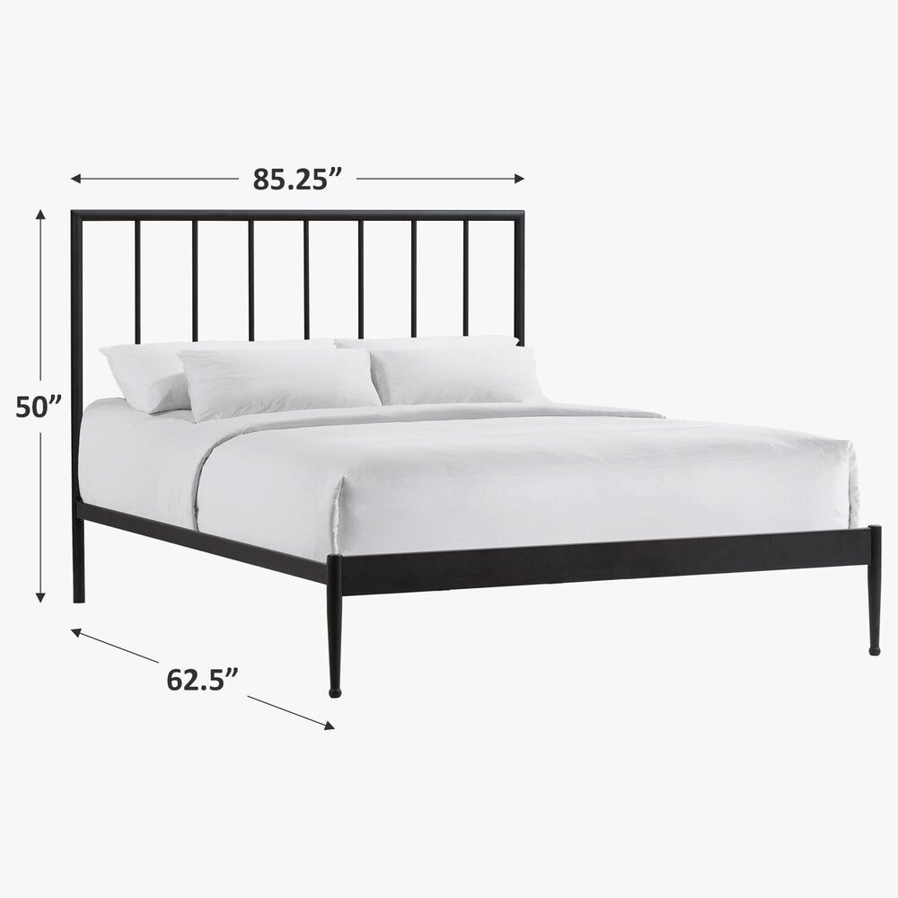 Hawthorne Furniture Modern Queen Metal Panel Bed in Matte, , large