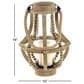 Maple and Jade Beaded Decorative Indoor/Outdoor Candle Lantern in Washed Beige, , large