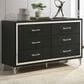 Coaster Lucia 6-Drawer Dresser in Black and Chrome, , large
