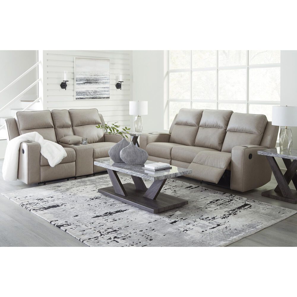 Ashley Lavenhorne Manual Loveseat in Pebble, , large