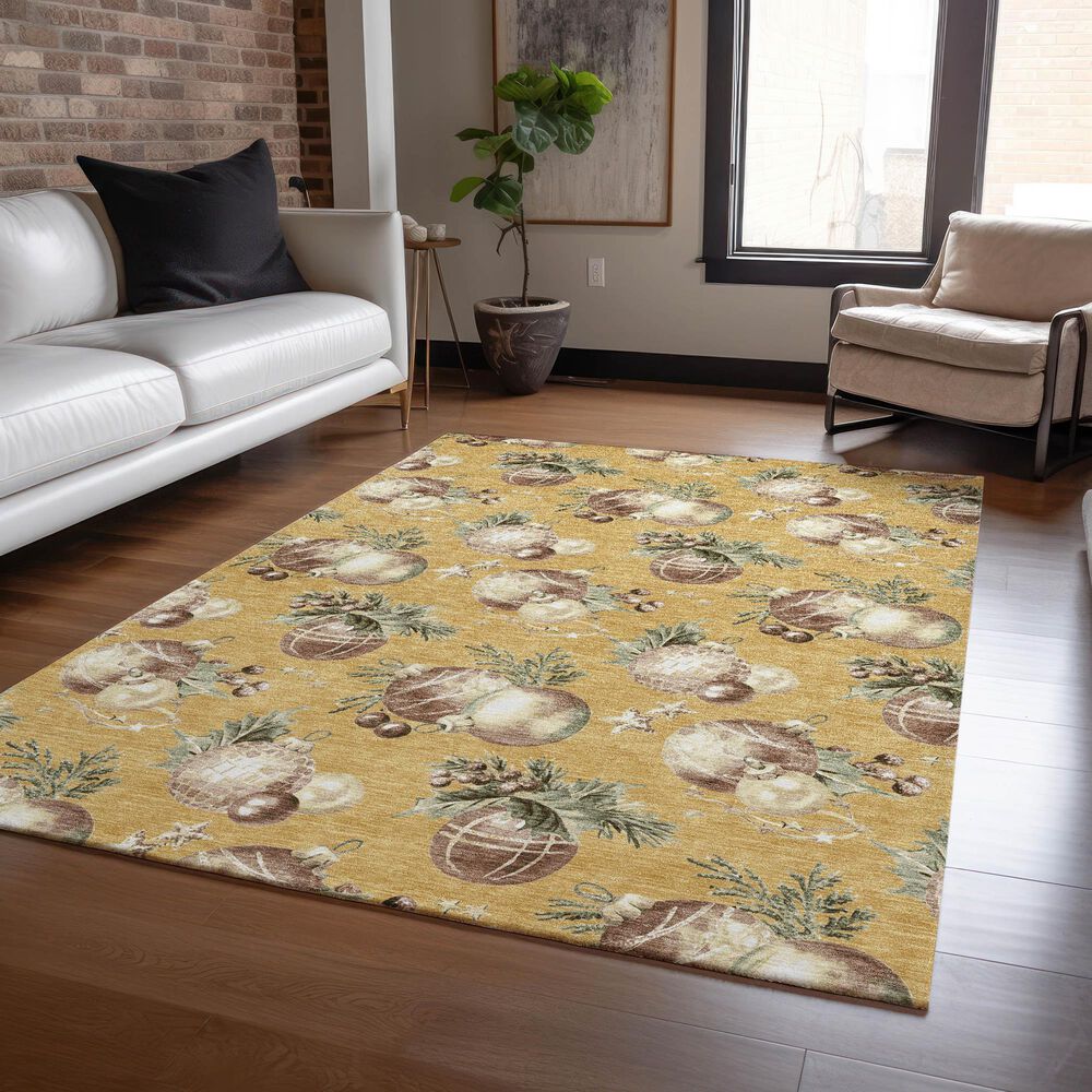 Dalyn Rug Company Wonderland WN36 Gold 5&#39; x 7&#39;6&quot; Area Rug, , large
