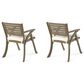 Hearth and Haven Helen Outdoor Dining Chair in Cream (Set of 2), , large