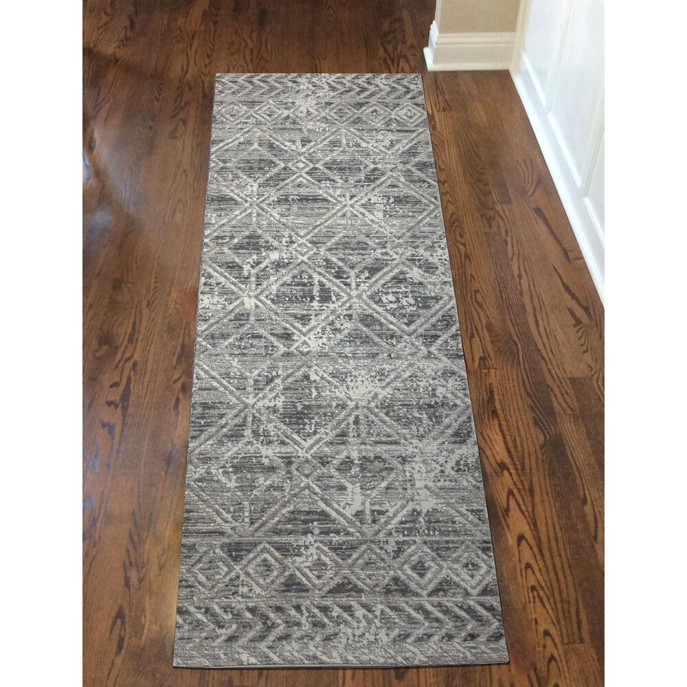 Radici USA Livigno Southwestern 2&#39;2&quot; x 7&#39;7&quot; Grey Area Rug, , large
