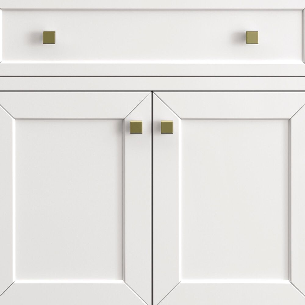 James Martin Vanities Chicago 30&quot; Single Bathroom Vanity in Glossy White with 3 cm Lime Delight Quartz Top and Rectangular Sink, , large