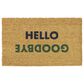 Balta Rugs Hello Goodbye Blue 1"6" x 2"6" Door Mat, , large