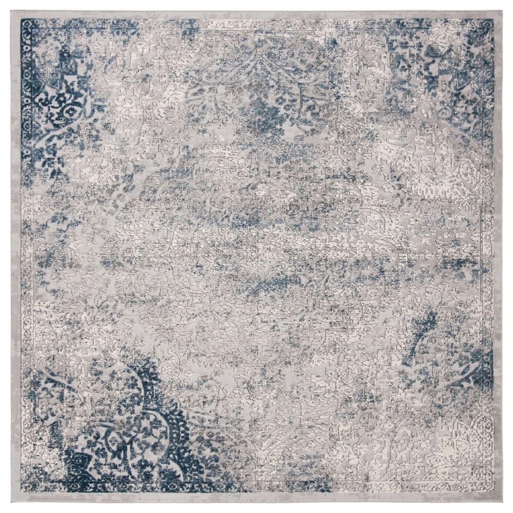 Safavieh Invista 6"7" Square Grey and Blue Area Rug, , large