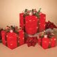 The Gerson Company 3-Piece Holiday Sisal Gift Box Set in Red, , large