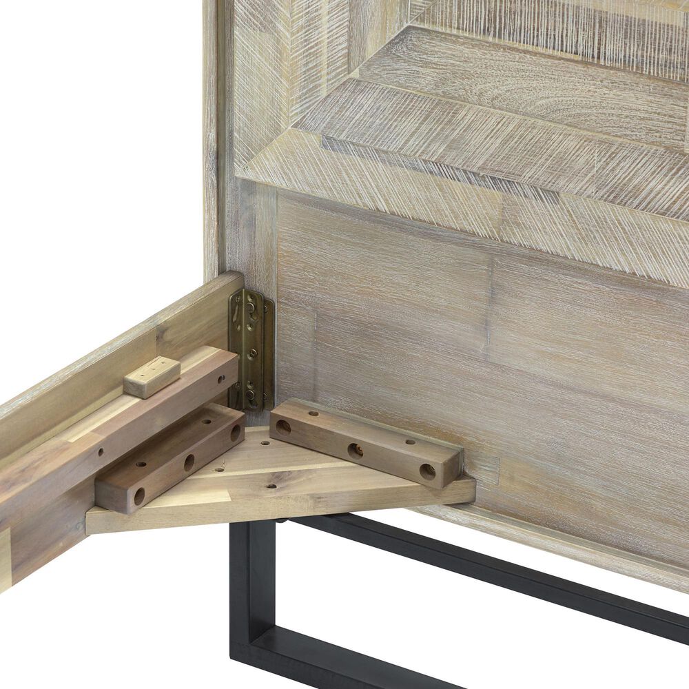 Blue River Peridot King Platform Bed in Natural Acacia, , large