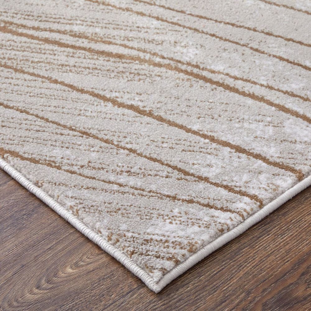 Feizy Waldor 5&#39; x 8&#39; Ivory and Beige Area Rug, , large