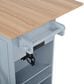 HOMLUX 54" Mobile Kitchen Island with Glass Door Storage in Grey and Blue, , large