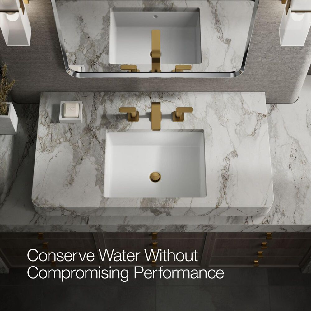 Kohler Parallel Widespread Bathroom Sink Faucet in Vibrant Brushed Moderne Brass, , large