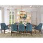 Lexington Furniture Rendezvous Lambeth Dining Arm Chair in Chester Finish and Blue Upholstery, , large