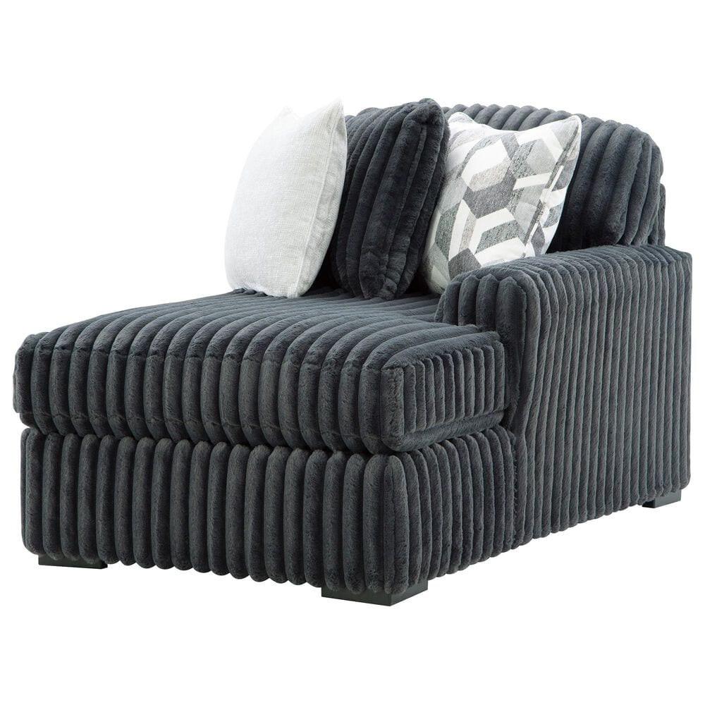 Ashley Midnight-Madness 4-Piece Right Facing Sectional with Chaise in Gunmetal, , large