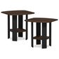 HOMLUX End Table in Columbia Walnut and Black (Set of 2), , large