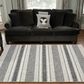 L&R Resources Sun Shower 5" x 8" Gray and Black Indoor/Outdoor Area Rug, , large