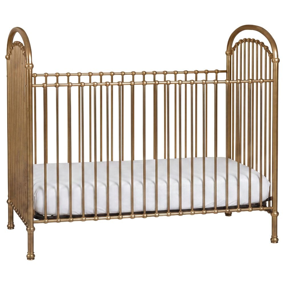 Eastern Shore Olivia Classic Metal Crib in Vintage Gold, , large