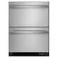 JennAir Noir 24" Double Drawer Refrigerator with Freezer in Stainless Steel, , large
